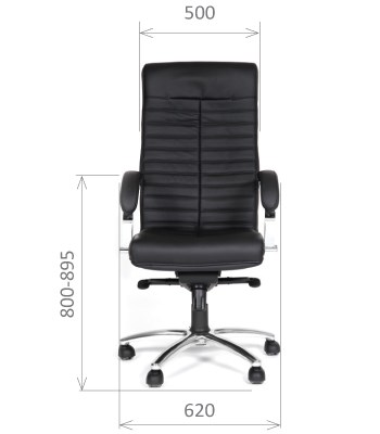 Кресло офисное CHAIRMAN 480 Экокожа премиум черная в Самаре - изображение 1